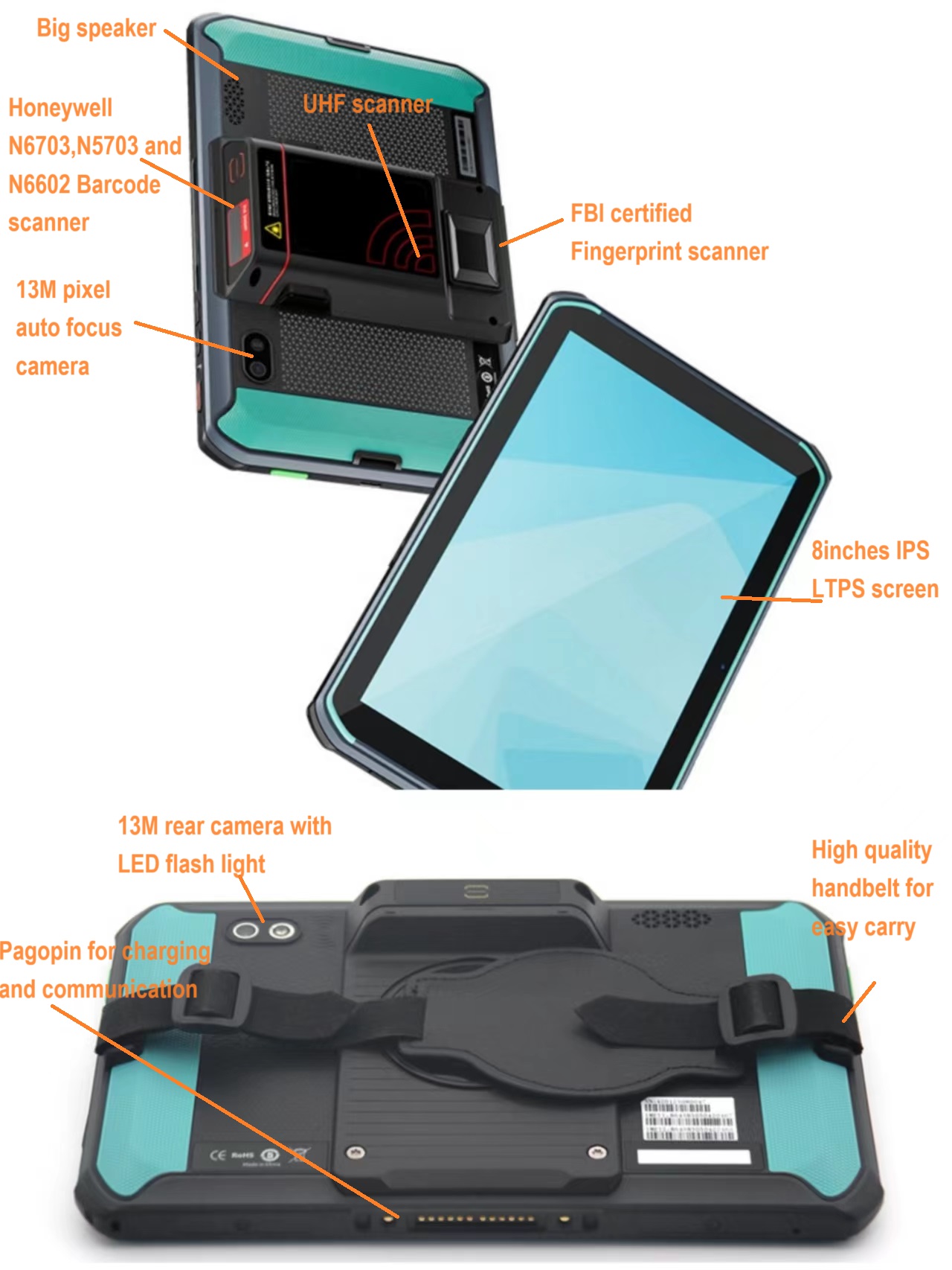 Промышленный биометрический планшет