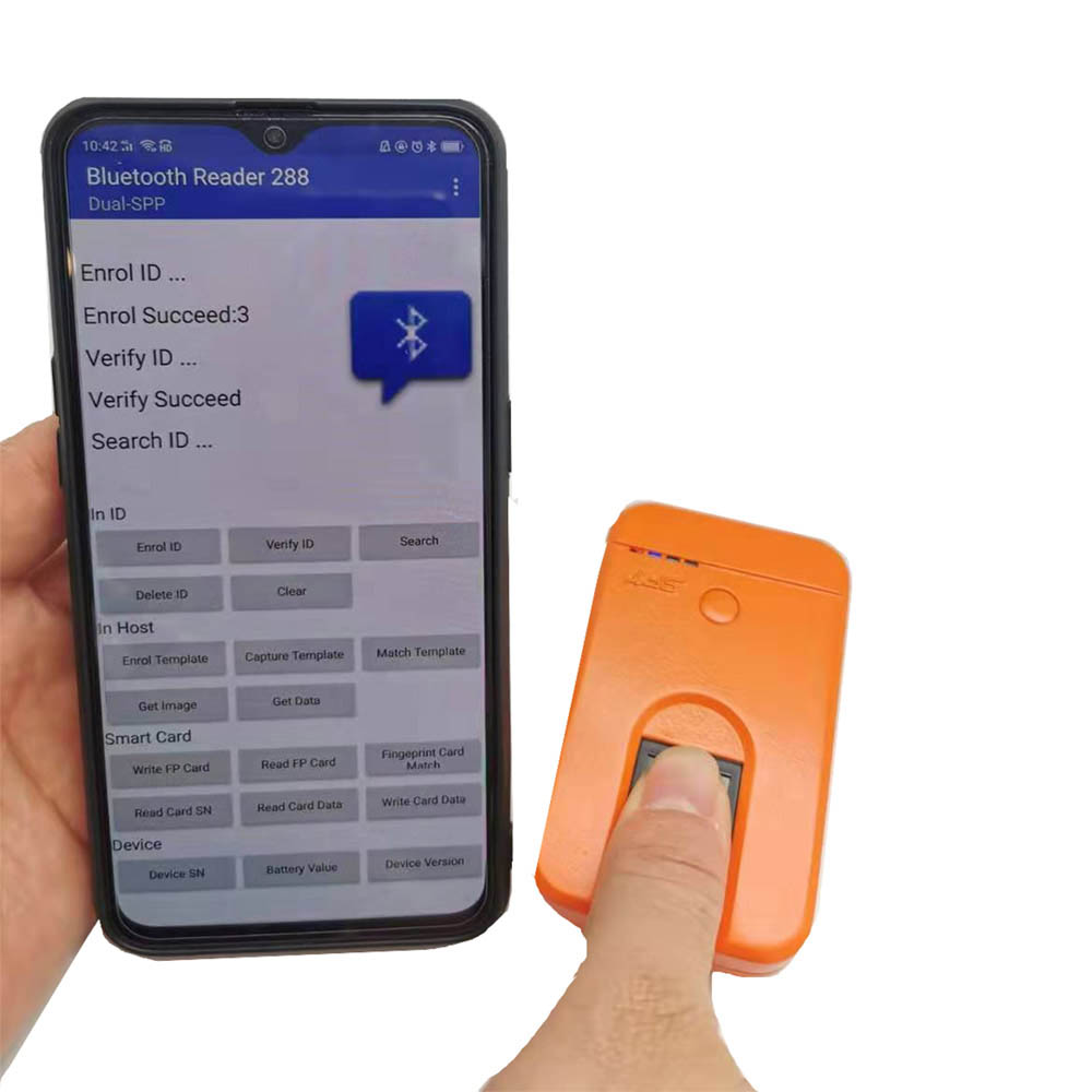 SFT выпускает портативный биометрический сканер отпечатков пальцев Wi-Fi Bluetooth для мобильных планшетов и телефонов Android
        